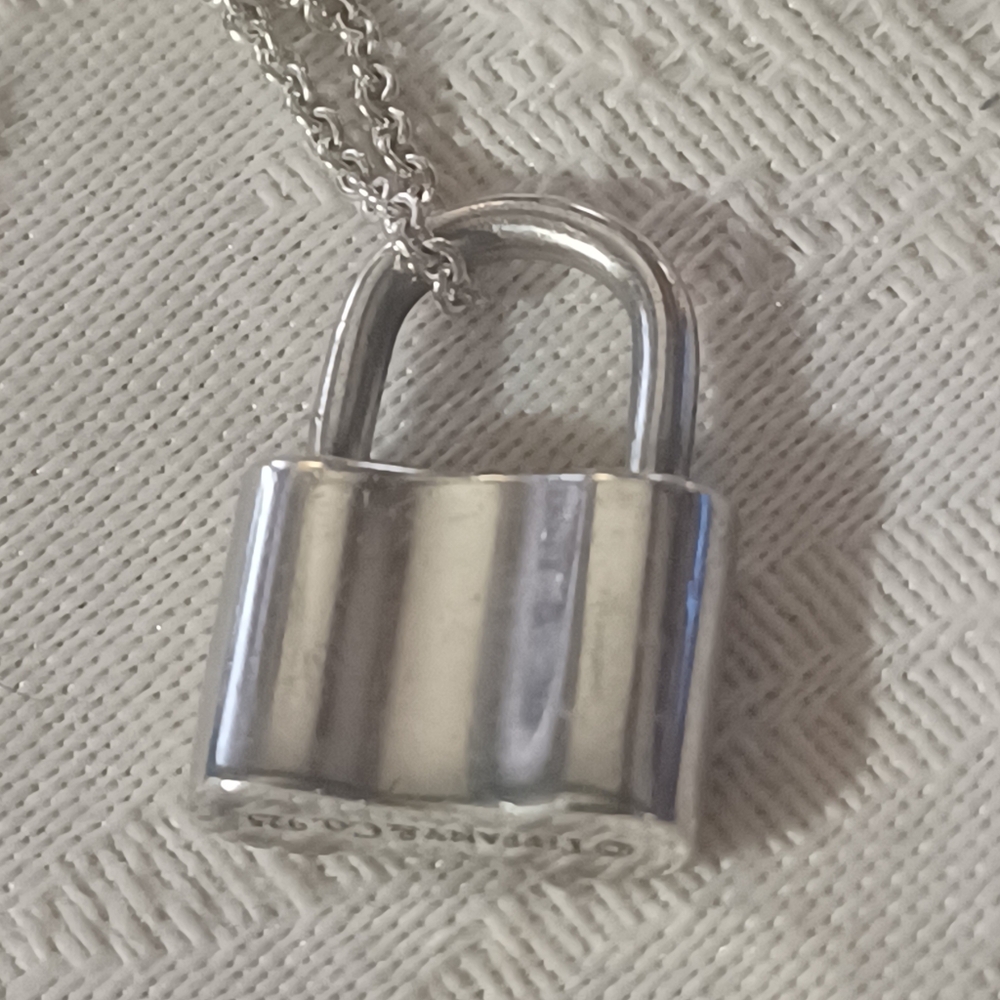 Tiffany & Co. 1837 Padlock Necklace, Sterling Silver - Picture 4 of 11